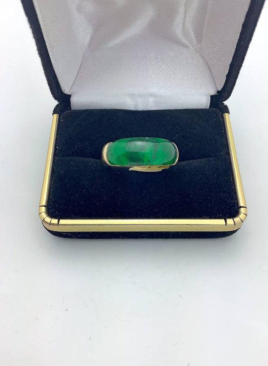 14k Green Stone Ring