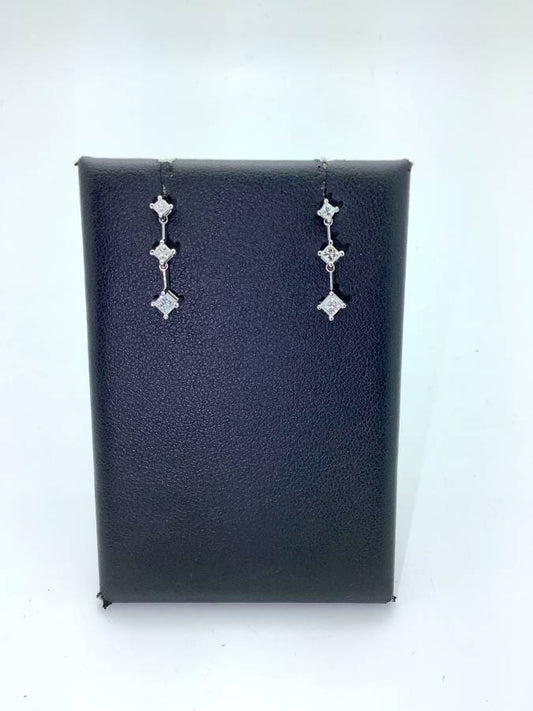 14k Diamond Dangle Earrings