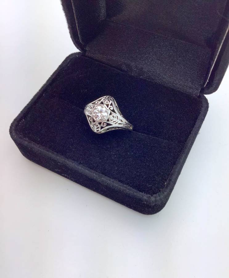 18k Antique Diamond Ring – Inland Jewelry